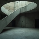 A twisting, shadowy labyrinth with overlapping corridors evokes a sense of confusion and mental unrest, reflecting nighttime overthinking.